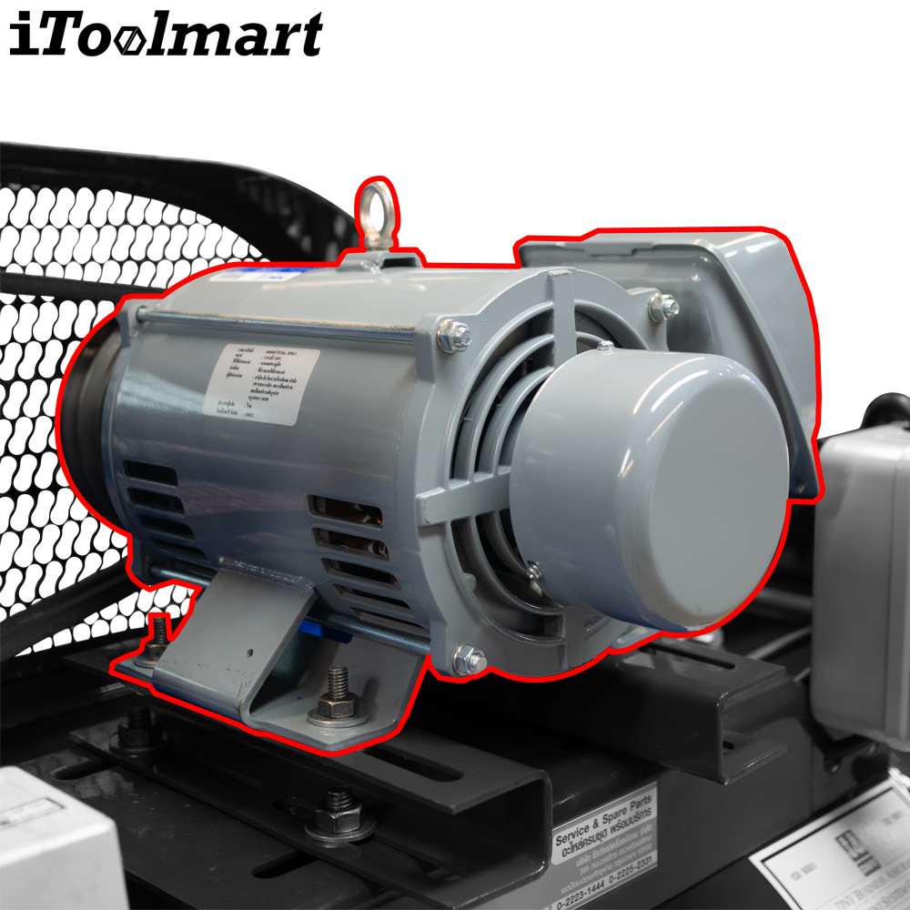 ปั๊มลมขนาดใหญ่ ปั๊มลมสายพาน PUMA PP23P-PPM380V-MG มอเตอร์ PUMA 3 HP 380V. ถัง 260 ลิตร 2 ลูกสูบ