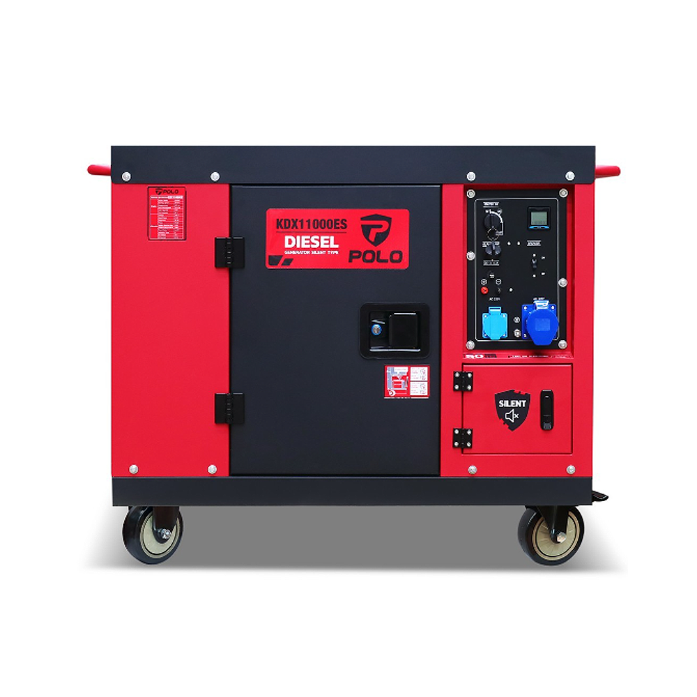 เครื่องปั่นไฟ ดีเซล POLO KDX11000ES กำลังไฟ 8 5 Kw  เครื่องยนต์ 14 9 แรงม้า 