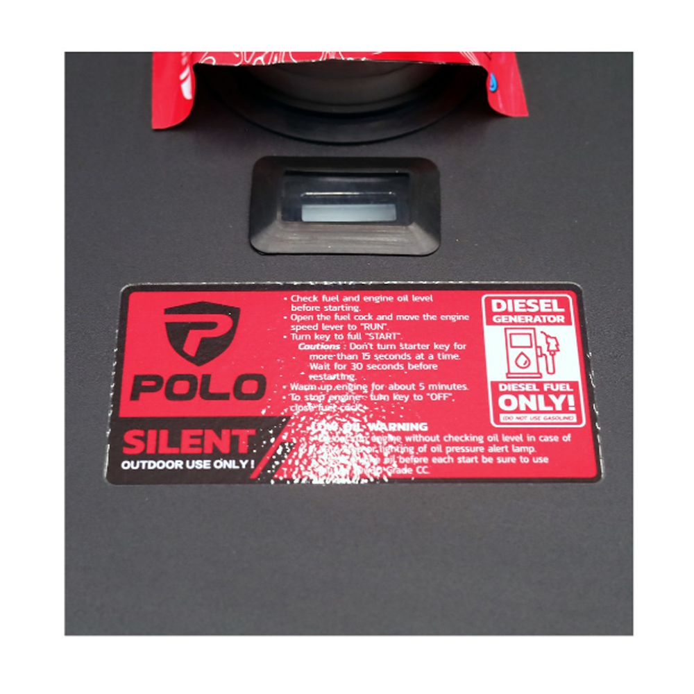 เครื่องปั่นไฟ ดีเซล POLO KDX11000ES กำลังไฟ 8 5 Kw  เครื่องยนต์ 14 9 แรงม้า 