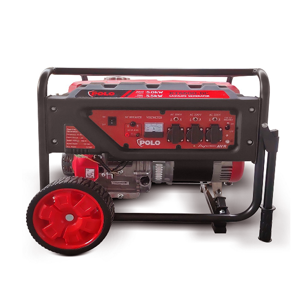 เครื่องปั่นไฟ เบนซิน POLO KT6600DC สตาร์ทมือ กำลังไฟ 5 0 Kw  เครื่องยนต์ 13 แรงม้า 