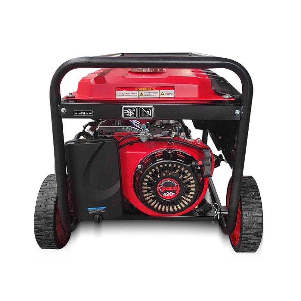 เครื่องปั่นไฟ เบนซิน POLO KT6600DC สตาร์ทมือ กำลังไฟ 5 0 Kw  เครื่องยนต์ 13 แรงม้า 