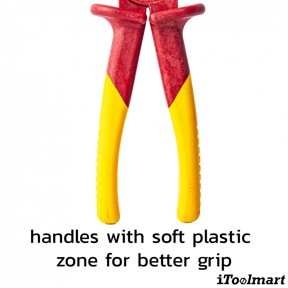 คีมปากเเหลม KNIPEX 98 62 02 ขนาด 220 มิล  หุ้มฉนวนกันไฟ   Snipe Nose Pliers of plastic insulating  VDE