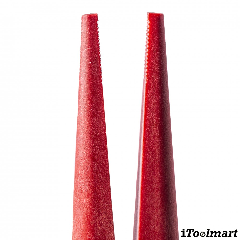 คีมปากเเหลม KNIPEX 98 62 02 ขนาด 220 มิล  หุ้มฉนวนกันไฟ   Snipe Nose Pliers of plastic insulating  VDE