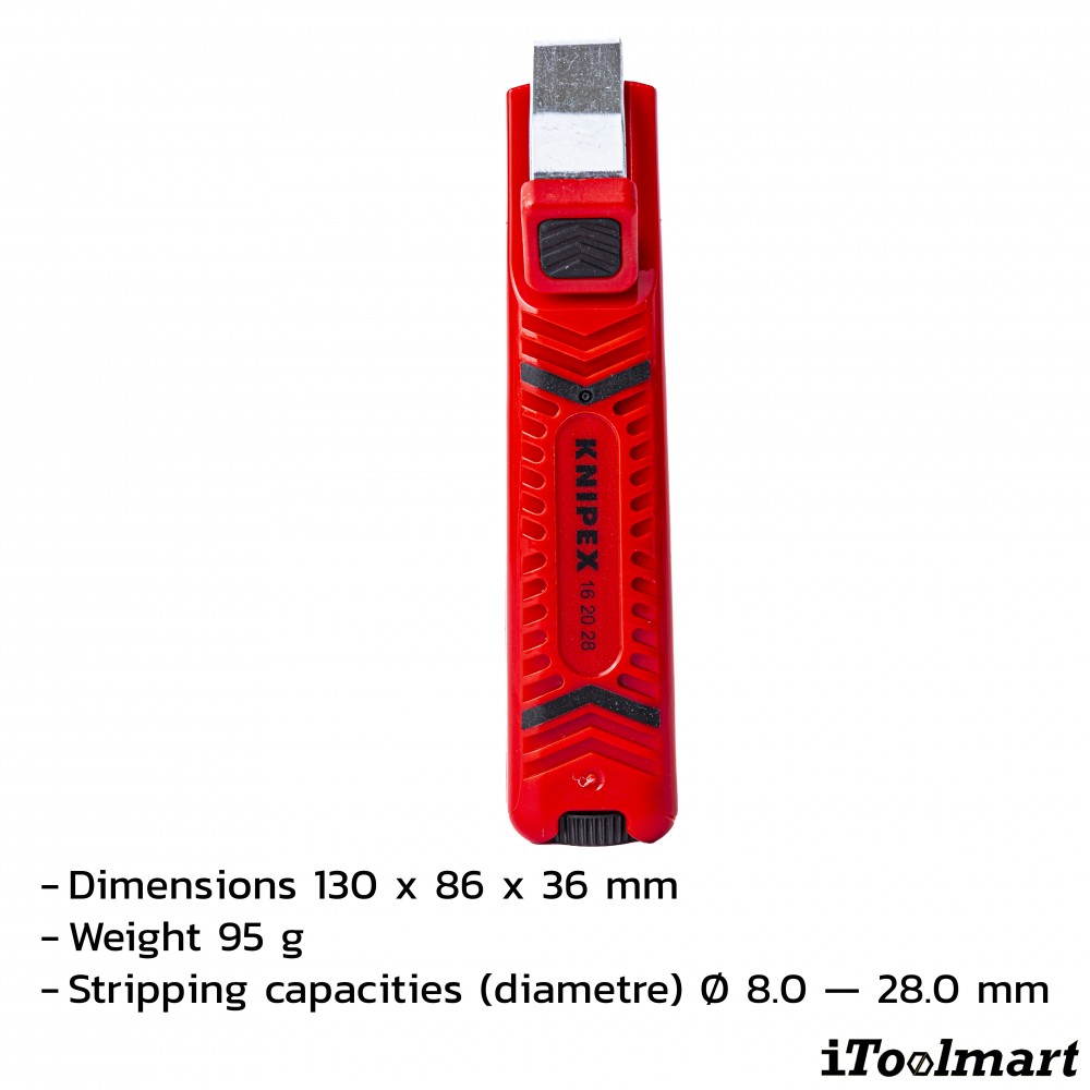 มีดปอกสายไฟ KNIPEX 16 20 28 SB