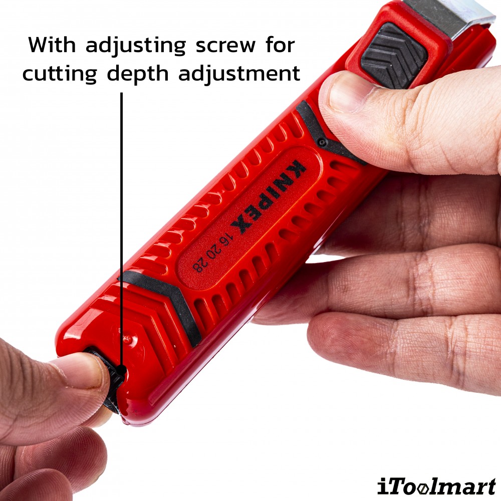 มีดปอกสายไฟ KNIPEX 16 20 28 SB