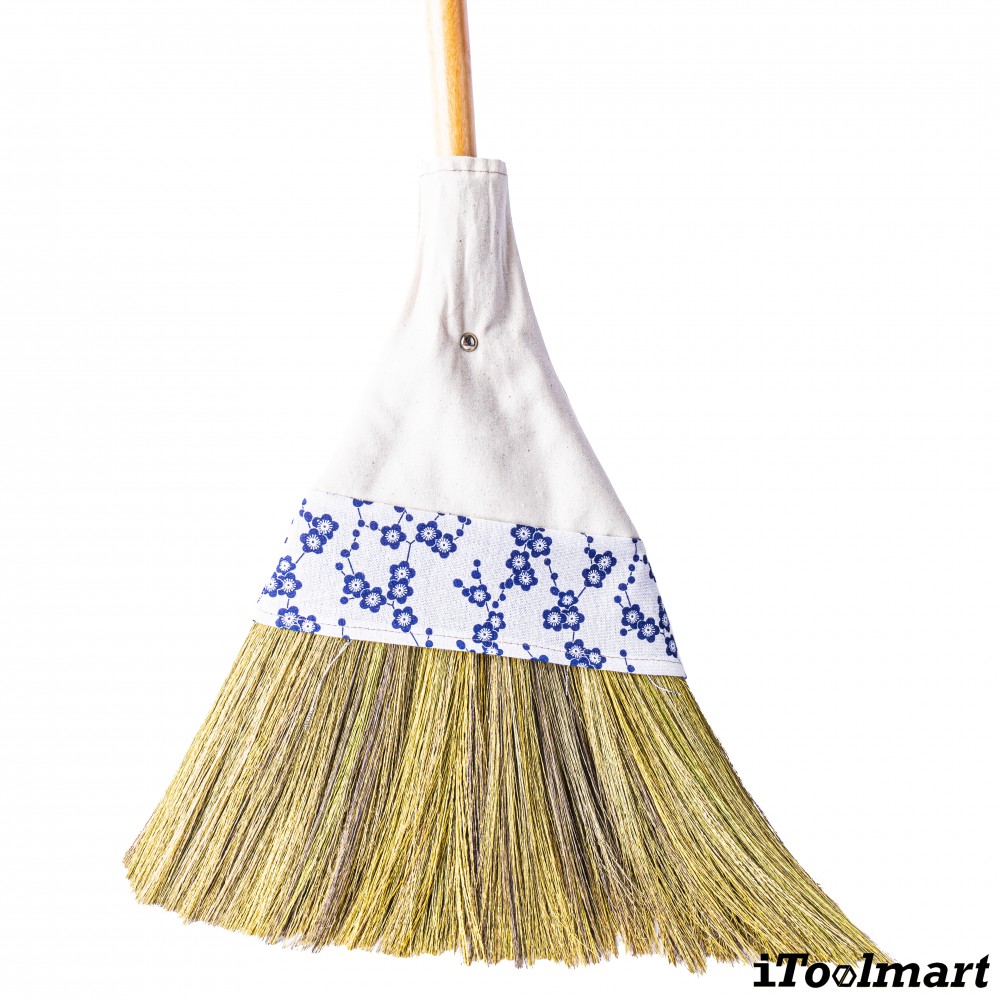 ไม้กวาดญี่ปุ่น Inaki 0202 Zashiki Brooms หุ้มผ้า เอียงลายดอกไม้
