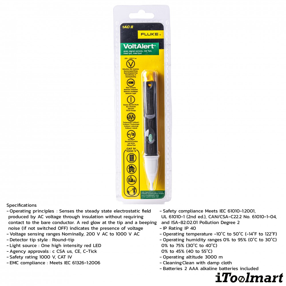 ปากกาตรวจวัดแรงดันไฟฟ้า FLUKE 1AC E2 