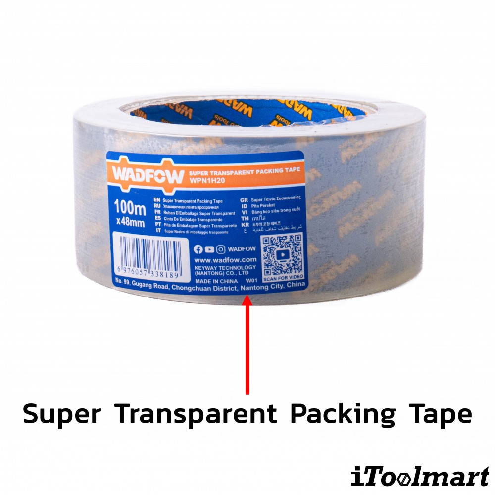 เทปใส WADFOW WPN1H20 ขนาด 100 m x 48 mm 