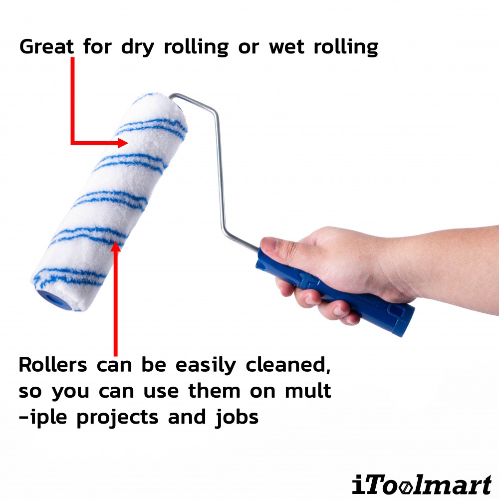 ลูกกลิ้งทาสี WADFOW WCB1909 ลูกกลิ้งทาสีโพลีเอสเตอร์​​​​​​​ ขนาด 230 มม   9 นิ้ว 