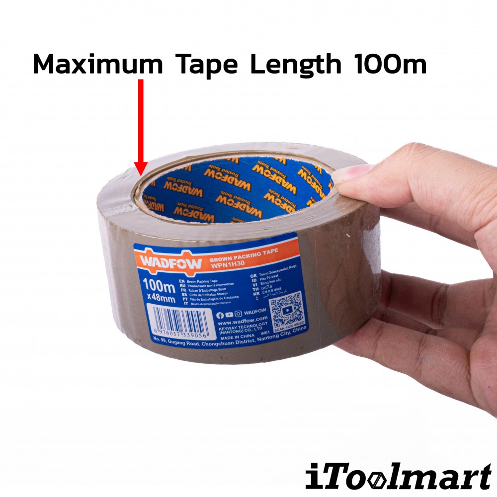 เทปกาว WADFOW WPN1H30 สีน้ำตาล ขนาด 100 m x 48 mm 