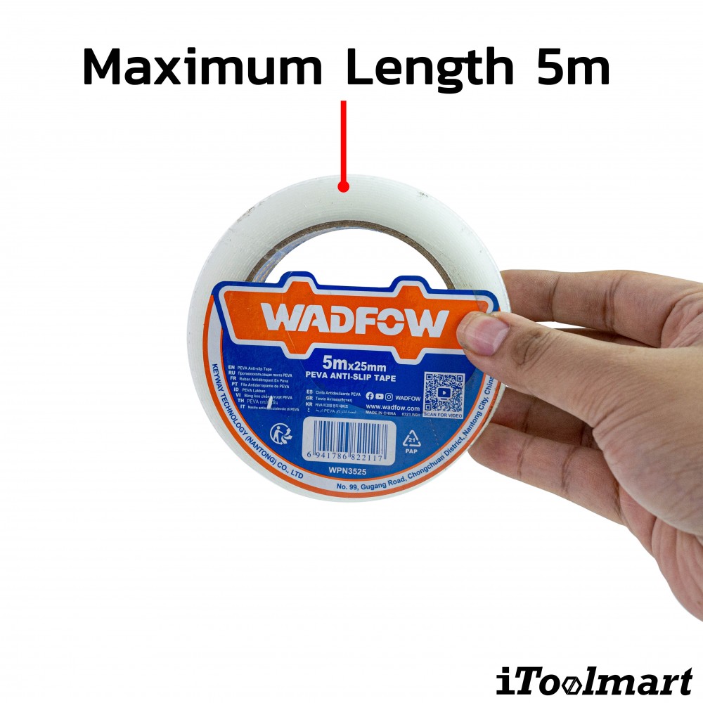 เทปกันลื่น WADFOW WPN3525 ขนาด 5 m x 25 mm 