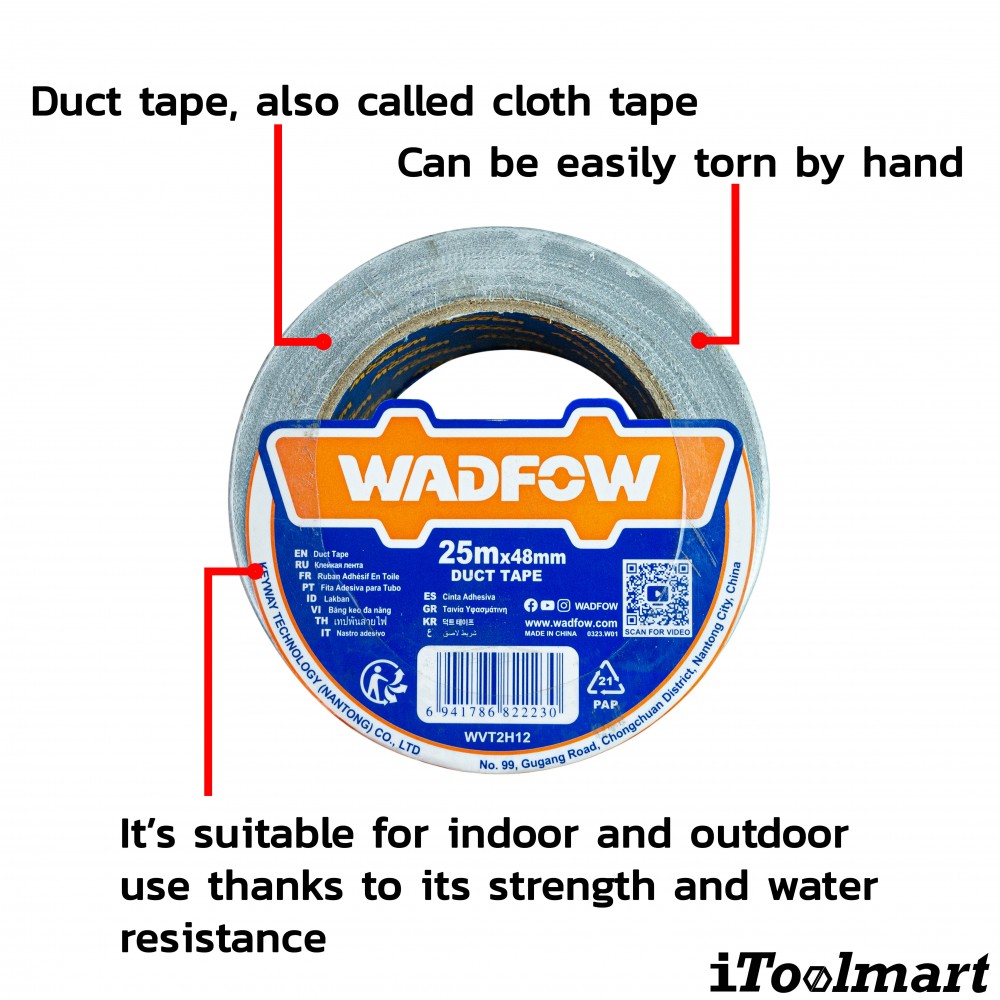 เทปกาว WADFOW WVT2H12 ขนาด 25 m x 48 mm 