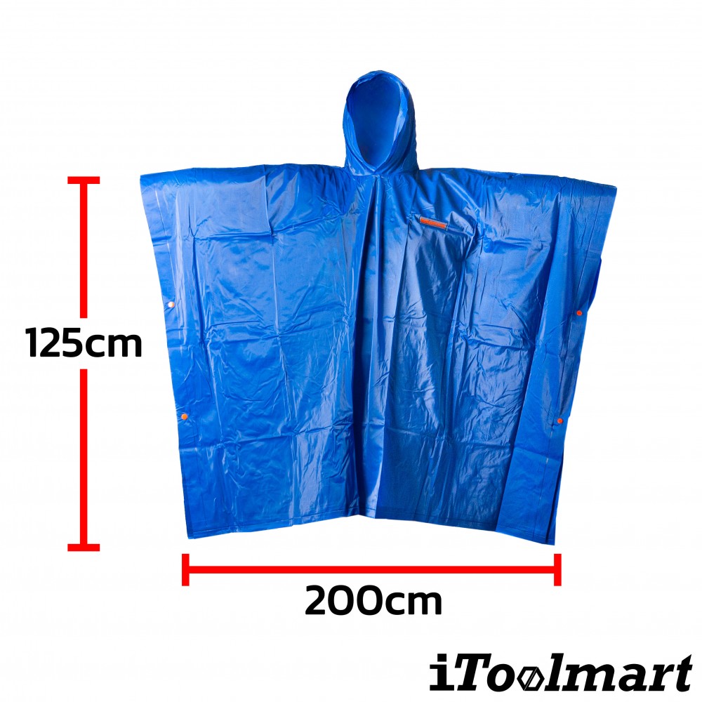 เสื้อกันฝน WADFOW WRC1001 ขนาดฟรีไซส์ 125 x 200 ซม  ความหนา 0 25 มม 