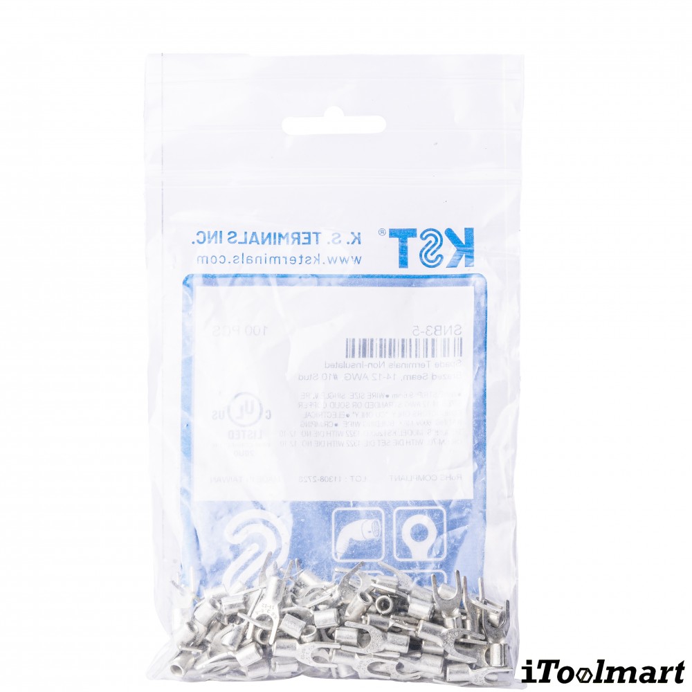 หางปลาแฉกเปลือย KST SNB3 5 ขนาด 4 mm² 100 ตัว หางปลาแฉกเปลือย KST SNB3 5 ขนาด 4 mm² 100 ตัว