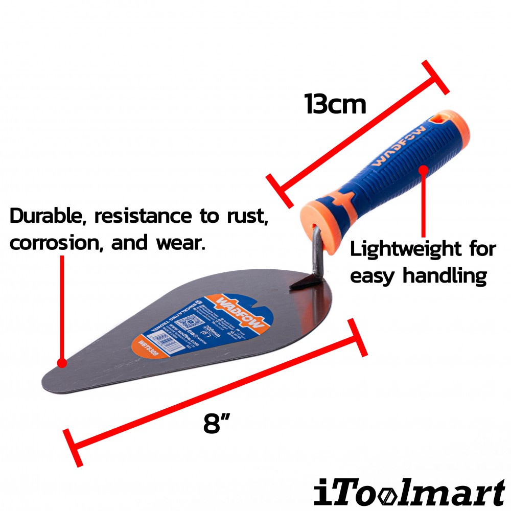 เกรียง WADFOW WBT8308 เกรียงก่อปูน เกรียงสามเหลี่ยม ขนาด 200 มม   8 นิ้ว 