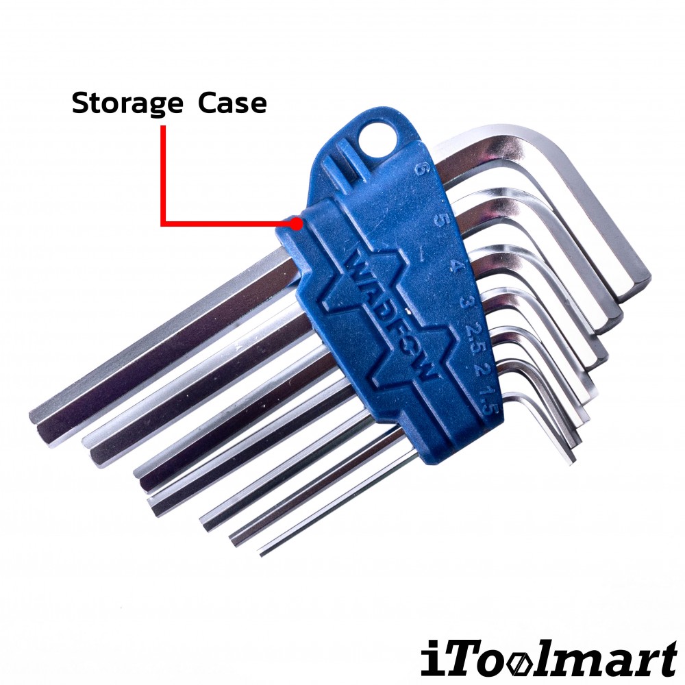 ประแจหกเหลี่ยม WADFOW WHK1671 ขนาด 1 5 6 มม   7 ชิ้น 