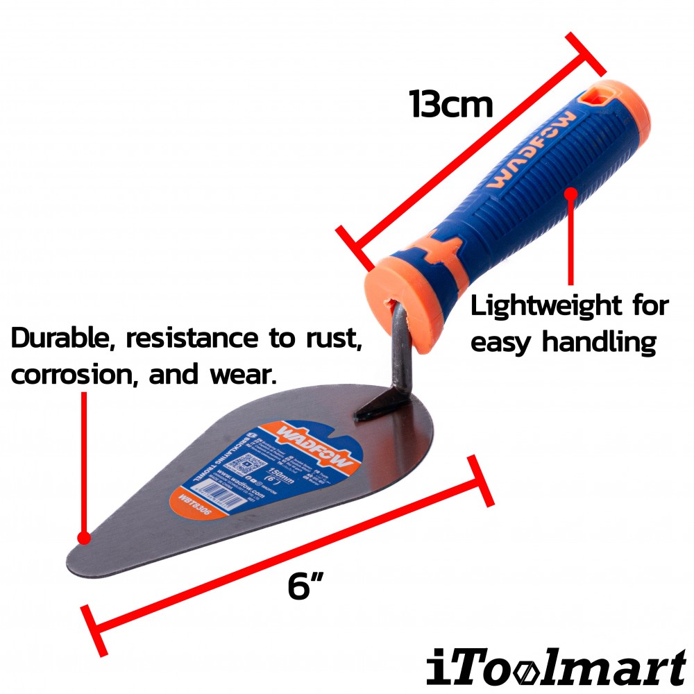 เกรียง WADFOW WBT8306 เกรียงก่อปูน เกรียงสามเหลี่ยม ขนาด 150 มม   6 นิ้ว 