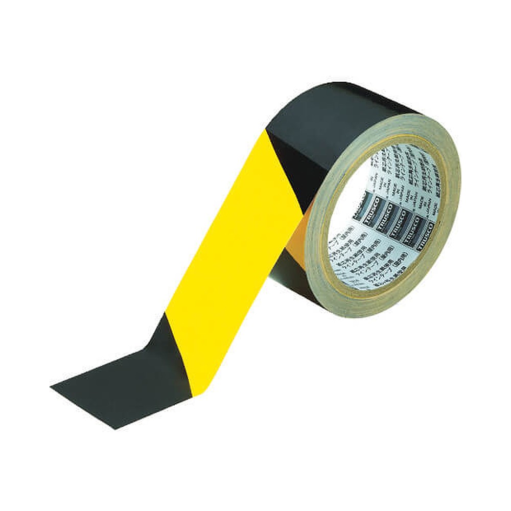 เทปตีเส้น TRUSCO TLT50EABY ขนาด 50 mm x 25 m สีเหลืองดำ