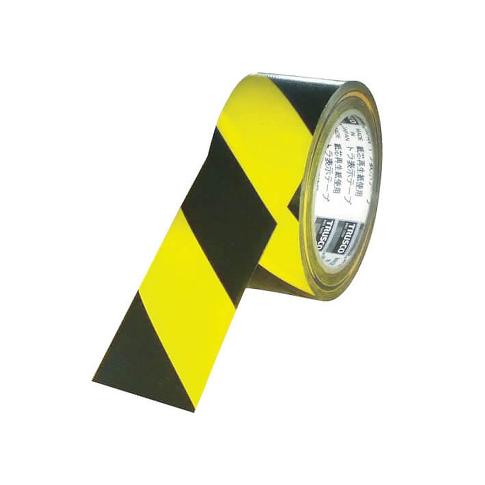 เทปกาว TRUSCO TRTR7525YB ขนาด 75 mm x 25 m สีเหลืองดำ