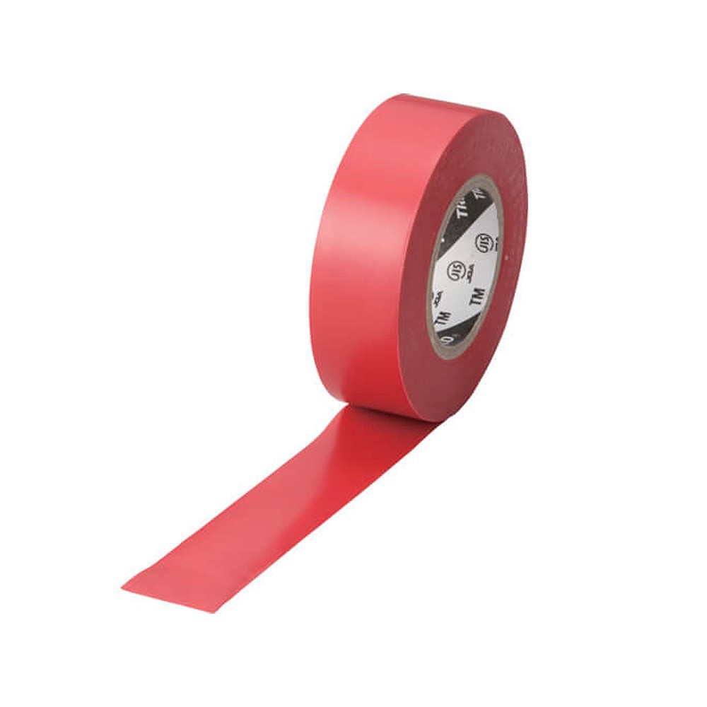 เทปพันสายไฟ TRUSCO TM1910R1P ขนาด 19 mm × 10 m สีแดง