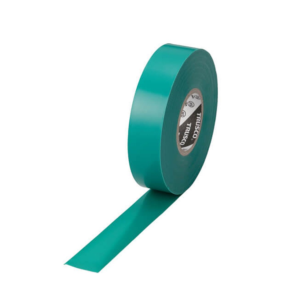 เทปพันสายไฟ TRUSCO TM1920GN1P ขนาด 19 mm × 20 m สีเขียว