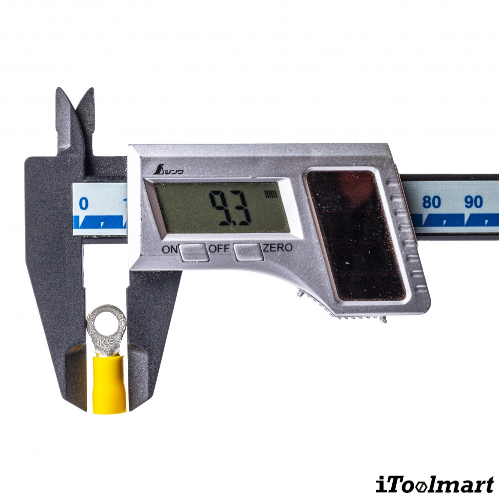 หางปลากลมหุ้ม KST RV5 5 สีเหลือง ขนาด 6 mm² 100 ตัว 