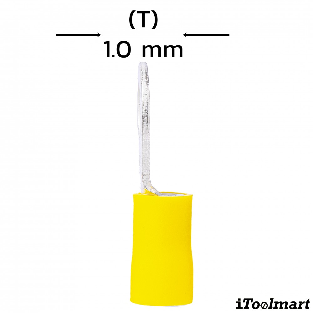 หางปลากลมหุ้ม KST RV5 6 สีเหลือง ขนาด 6 mm² 100 ตัว หางปลากลมหุ้ม KST RV5 6 สีเหลือง ขนาด 6 mm² 100 ตัว
