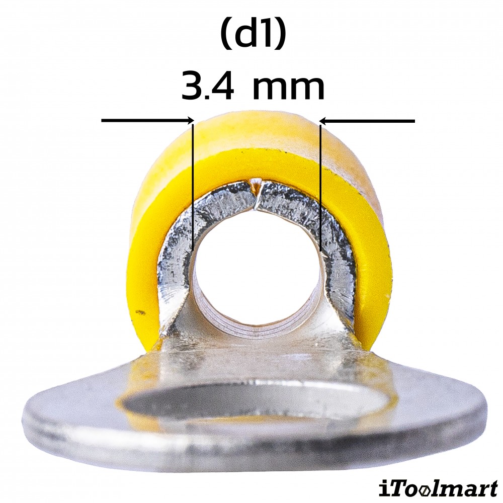 หางปลากลมหุ้ม KST RV5 6 สีเหลือง ขนาด 6 mm² 100 ตัว หางปลากลมหุ้ม KST RV5 6 สีเหลือง ขนาด 6 mm² 100 ตัว