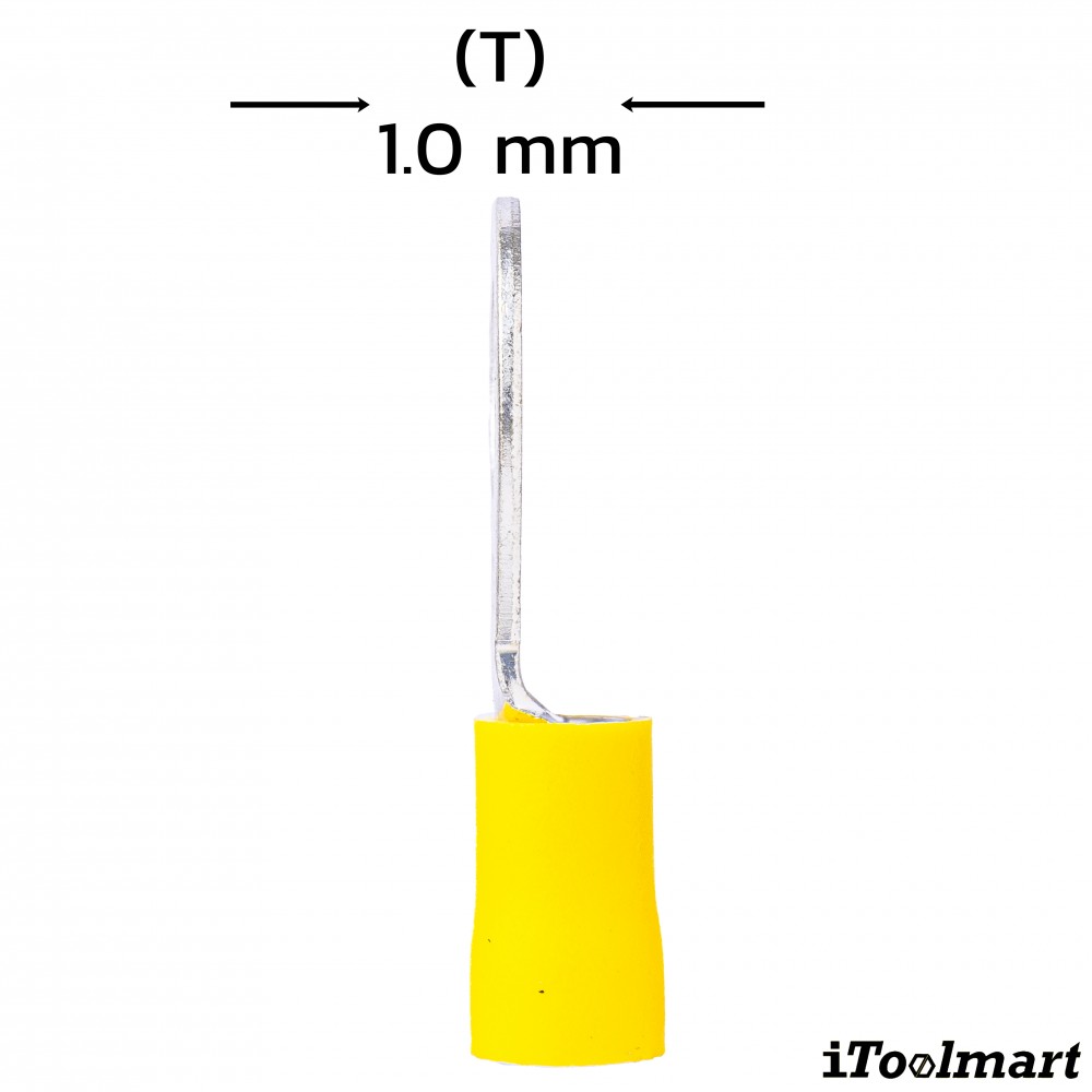 หางปลากลมหุ้ม KST RV5 8 สีเหลือง ขนาด 6 mm² 100 ตัว หางปลากลมหุ้ม KST RV5 8 สีเหลือง ขนาด 6 mm² 100 ตัว