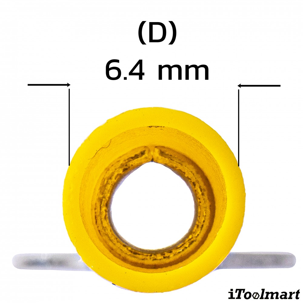 หางปลากลมหุ้ม KST RV5 8 สีเหลือง ขนาด 6 mm² 100 ตัว หางปลากลมหุ้ม KST RV5 8 สีเหลือง ขนาด 6 mm² 100 ตัว