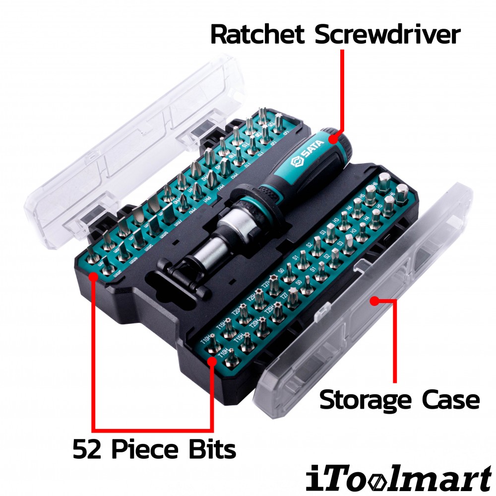 ชุดด้ามขันฟรี SATA 53 ชิ้น 05491