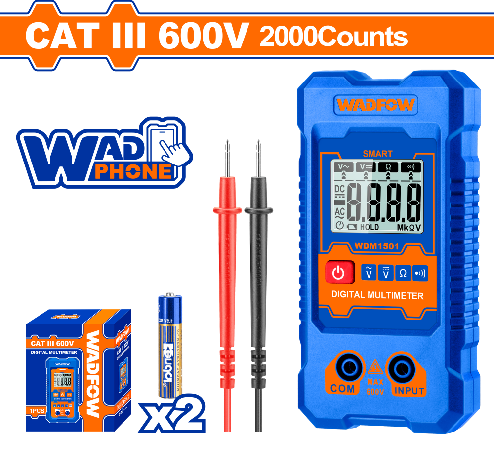 มัลติมิเตอร์ แบบดิจิตอล WADFOW WDM1501