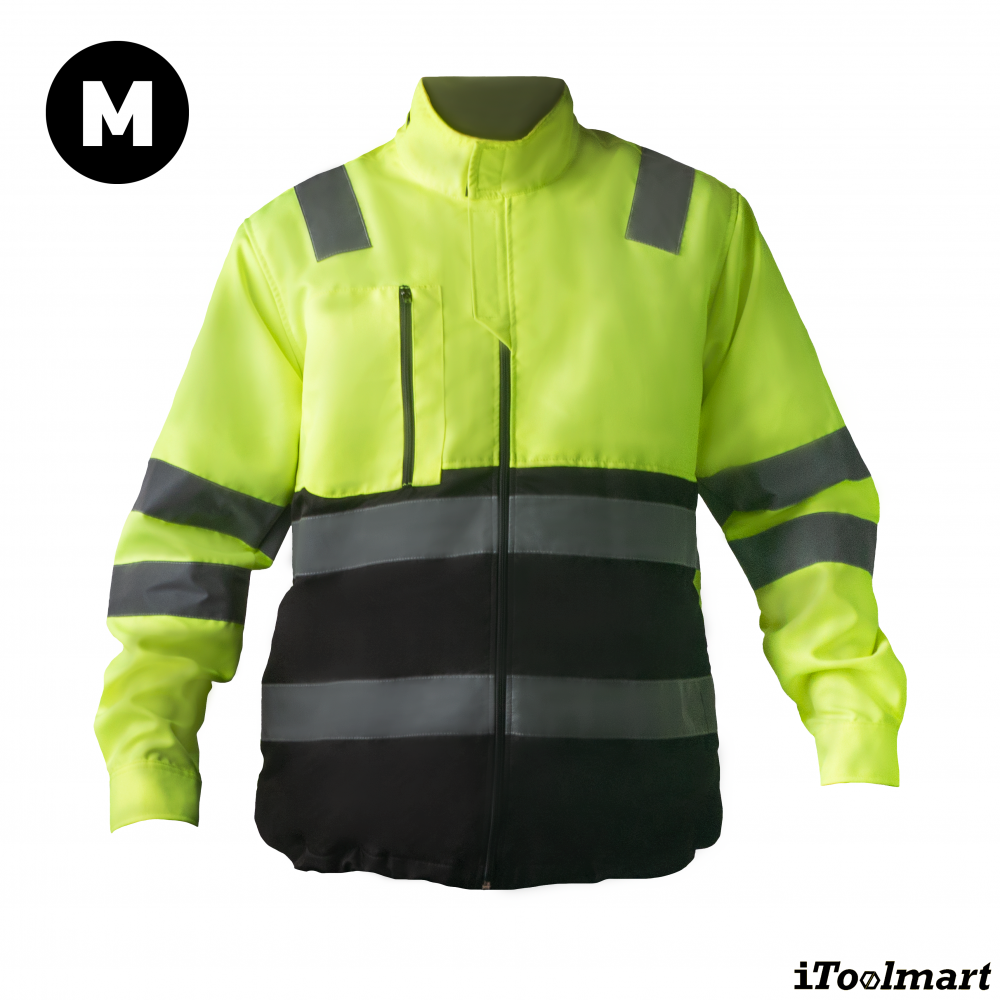 เสื้อพัดลมแขนยาว สะท้อนแสง TECHMAN Size M สีเขียว  ตัวเปล่า 