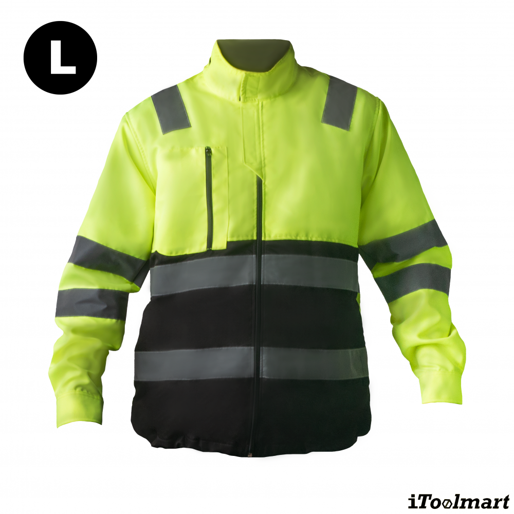 เสื้อพัดลมแขนยาว สะท้อนแสง TECHMAN Size L สีเขียว  ตัวเปล่า 