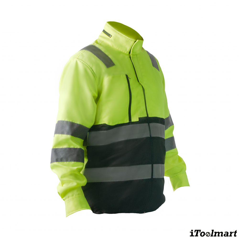 เสื้อพัดลมแขนยาว สะท้อนแสง TECHMAN Size L สีเขียว  ตัวเปล่า 