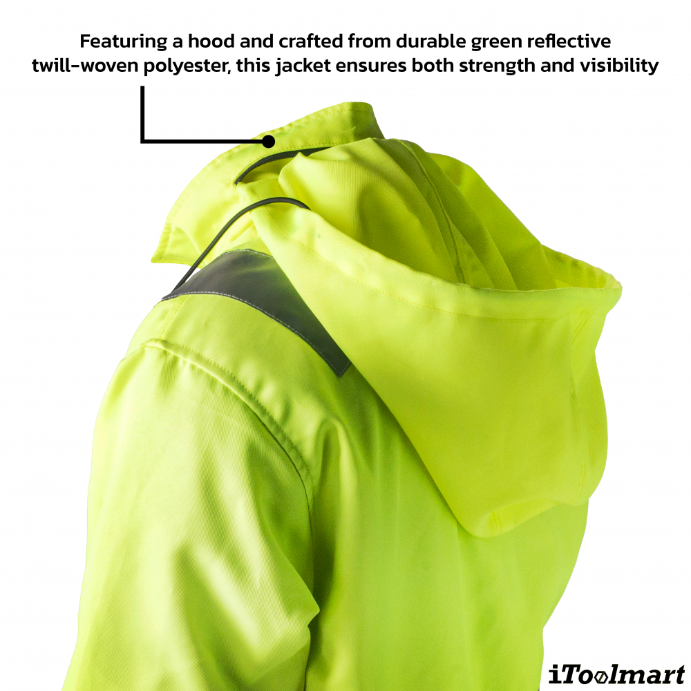 เสื้อพัดลมแขนยาว สะท้อนแสง TECHMAN Size L สีเขียว  ตัวเปล่า 