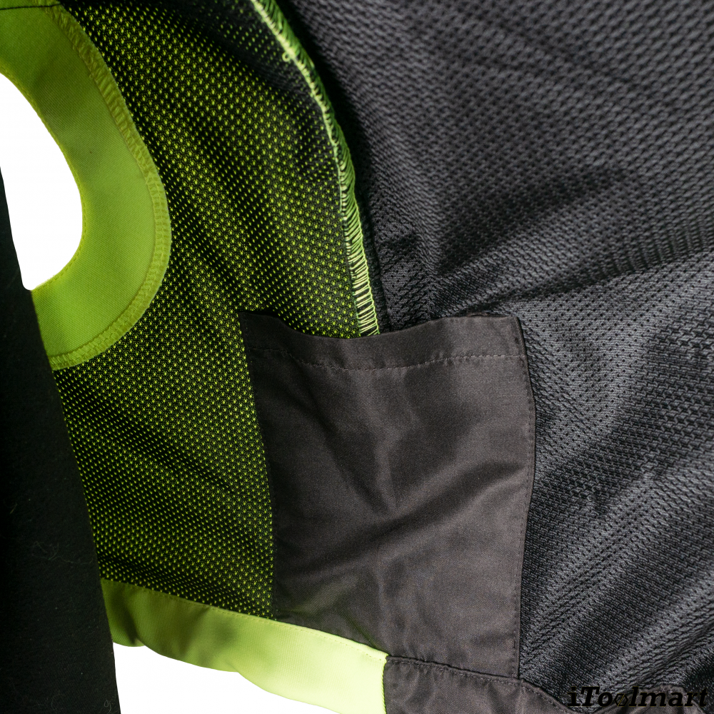 เสื้อพัดลมแขนยาว สะท้อนแสง TECHMAN Size L สีเขียว  ตัวเปล่า 