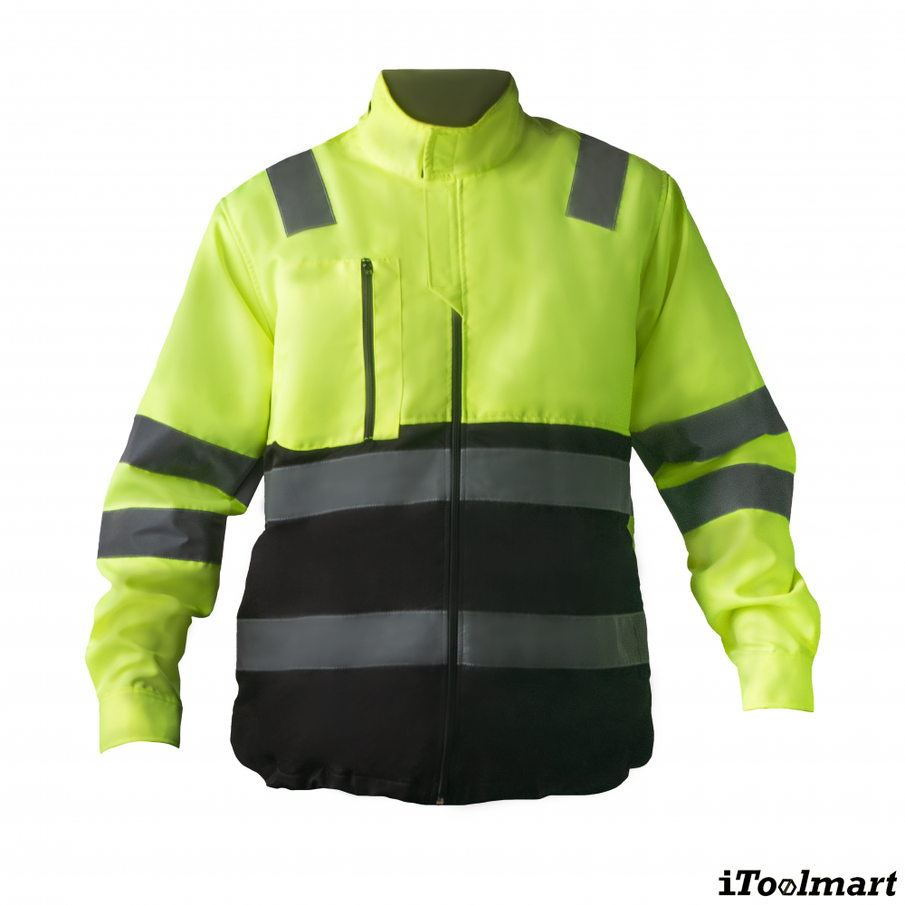 เสื้อพัดลมแขนยาว สะท้อนแสง TECHMAN สีเขียว  ตัวเปล่า 
