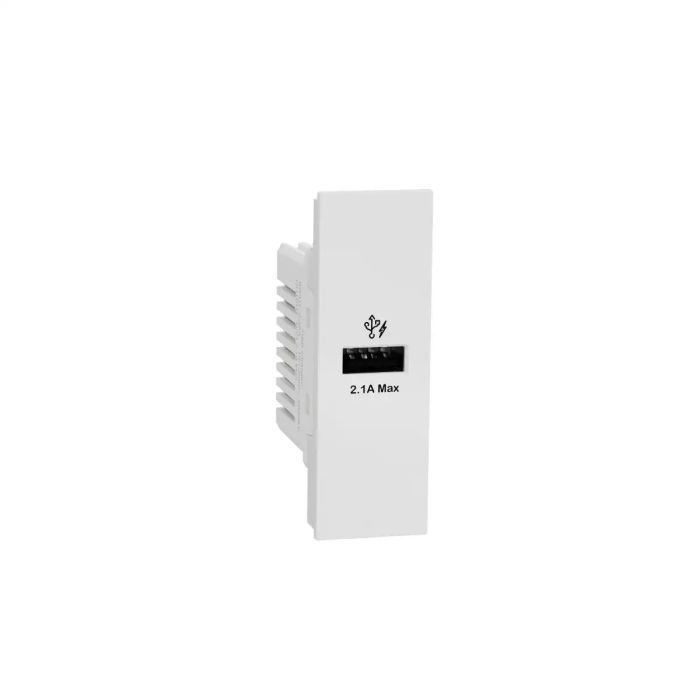 เต้ารับเดี่ยว SCHNEIDER M3TUSBWE USB Type A สีขาว ขนาด 1 ช่อง