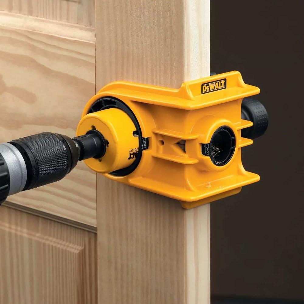 ชุดเจาะไม้ โฮลซอ พร้อมดอกเจาะ DEWALT D180004 Door Lock Installation Kit
