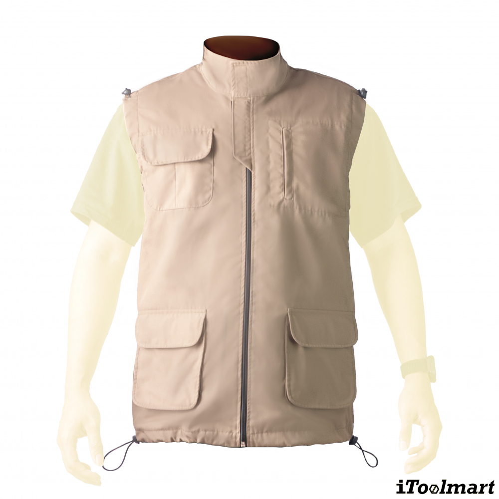 เสื้อกั๊กพัดลม TECHMAN สีน้ำตาล  ตัวเปล่า 