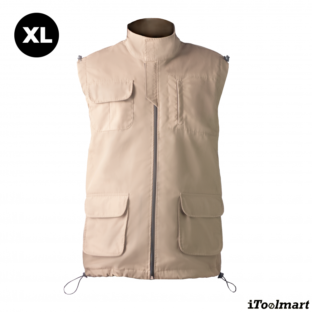 เสื้อกั๊กพัดลม TECHMAN Size XL สีน้ำตาล  ตัวเปล่า 