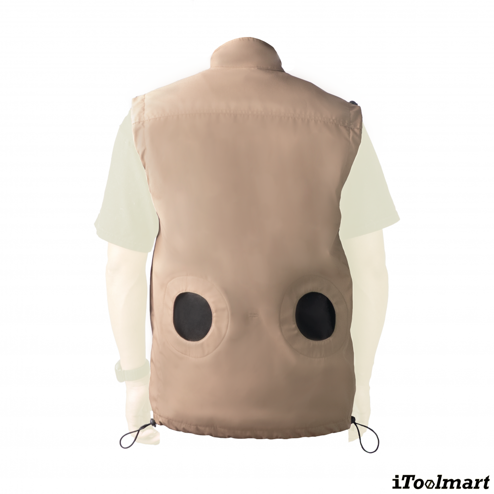 เสื้อกั๊กพัดลม TECHMAN Size XL สีน้ำตาล  ตัวเปล่า 