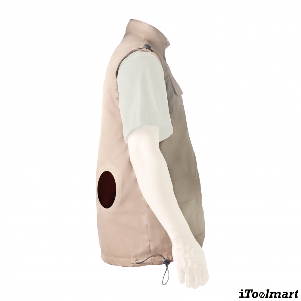 เสื้อกั๊กพัดลม TECHMAN Size XL สีน้ำตาล  ตัวเปล่า 