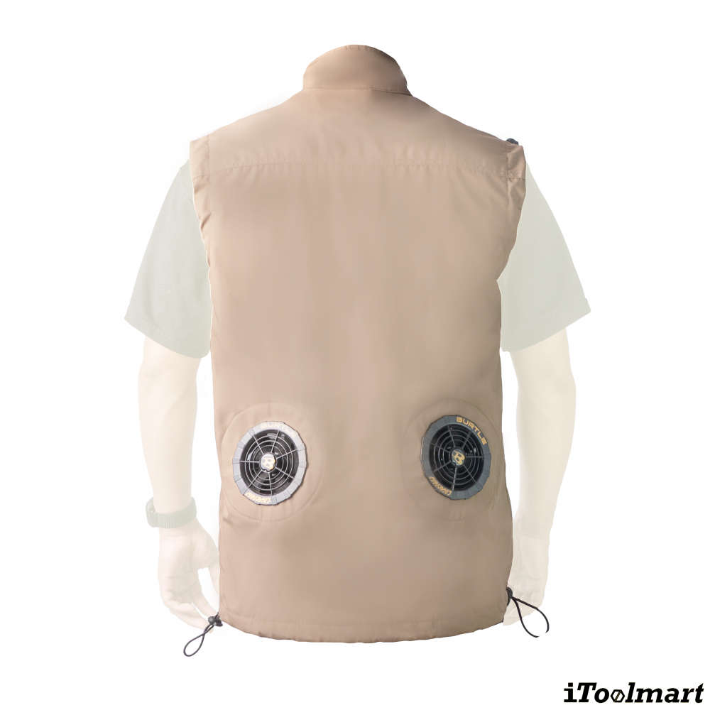 เสื้อกั๊กพัดลม TECHMAN Size XL สีน้ำตาล  ตัวเปล่า 