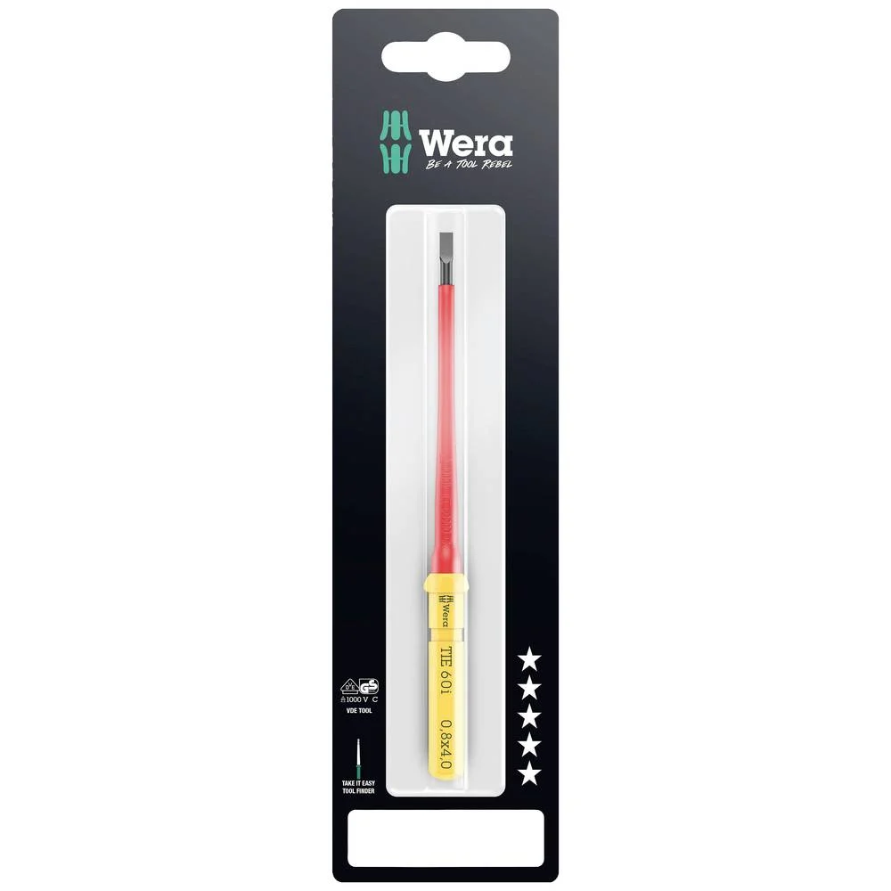 ก้านไขควง Wera Kraftform Kompakt VDE 60 i TIE SB 05006553001 ขนาด 0 8x4 0x157 mm 
