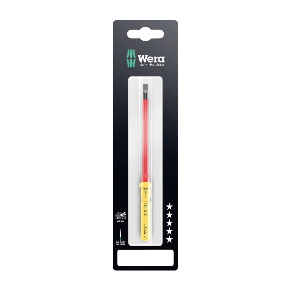 ก้านไขควง Wera Kraftform Kompakt VDE 60 i TIE SB 05006554001 ขนาด 1 0x5 5x157 mm 