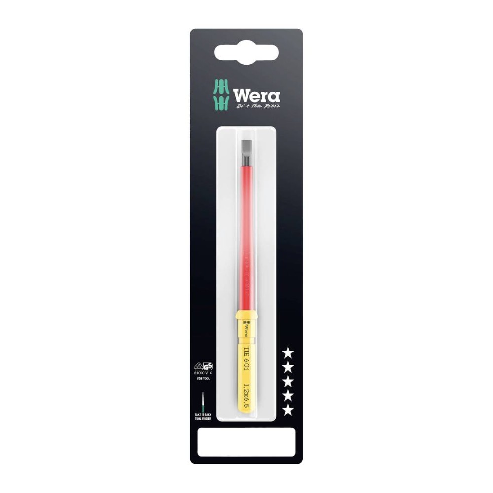 ก้านไขควง Wera Kraftform Kompakt VDE 60 i TIE SB 05006555001 ขนาด 1 2x6 5x157 mm 