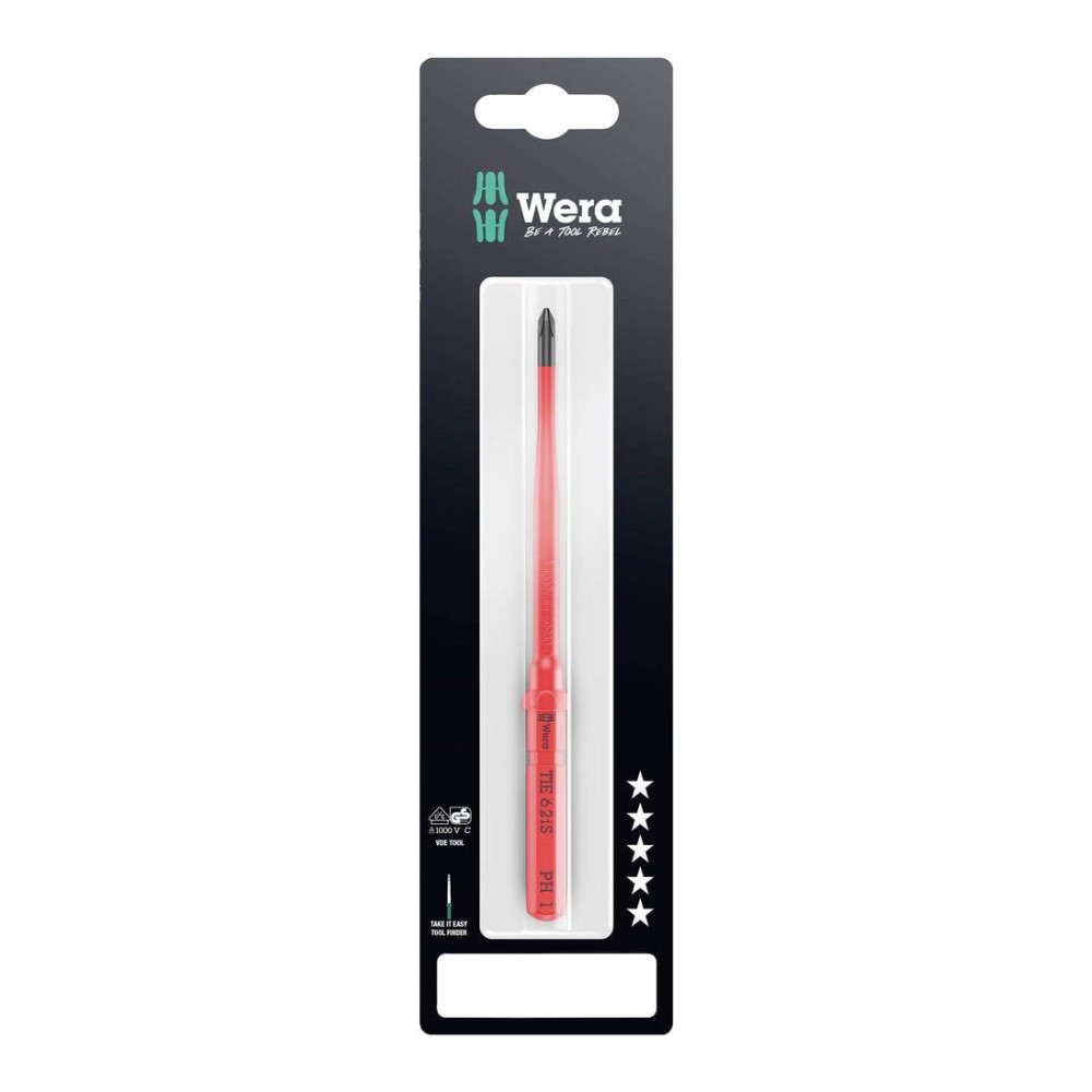 ก้านไขควง Wera Kraftform Kompakt VDE 62 iS TIE SB 05006559001 ขนาด PH 1 x 157 mm