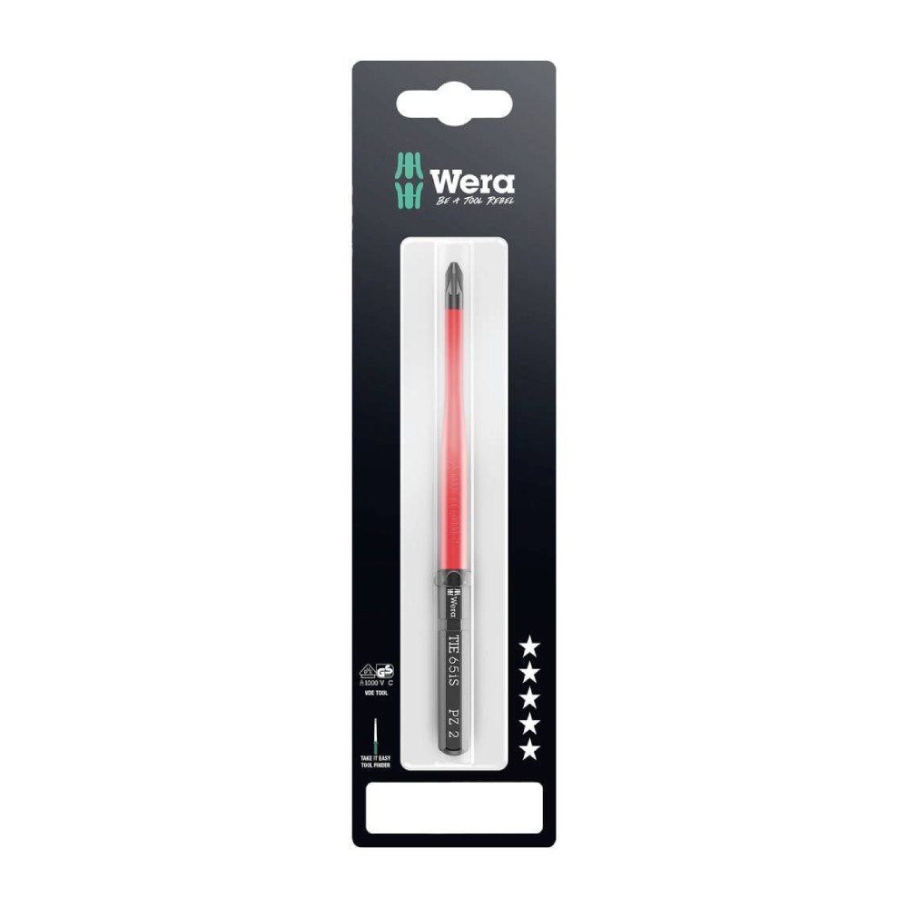 ก้านไขควง Wera Kraftform Kompakt VDE 65 iS TIE SB 05006567001 ขนาด PZ 2 x 157 mm
